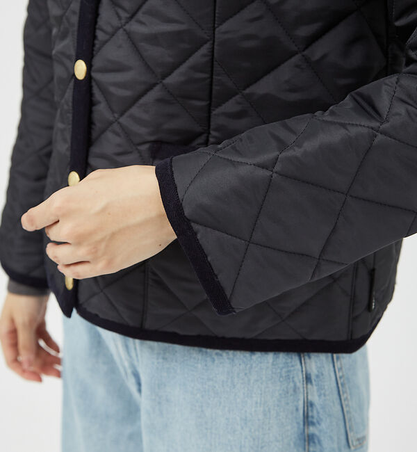 qualite「【TRADITIONAL WEATHERWEAR】キルティングノーカラーブルゾン」|ブルゾン・スタジャン|