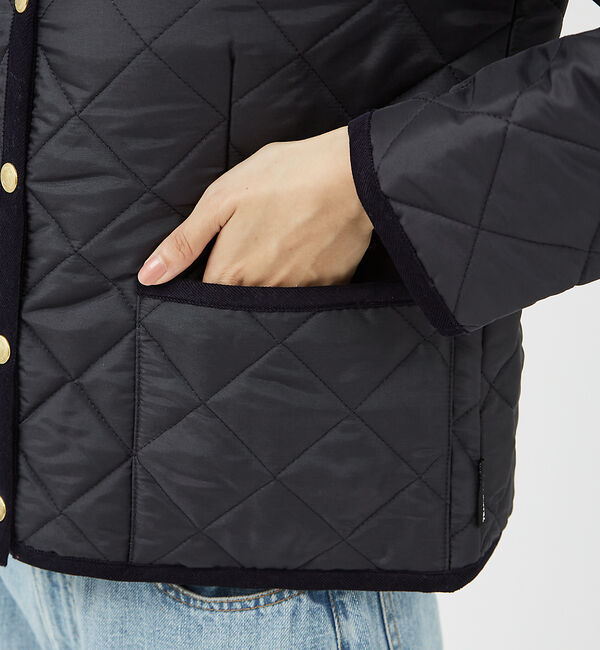 qualite「【TRADITIONAL WEATHERWEAR】キルティングノーカラーブルゾン」|ブルゾン・スタジャン|