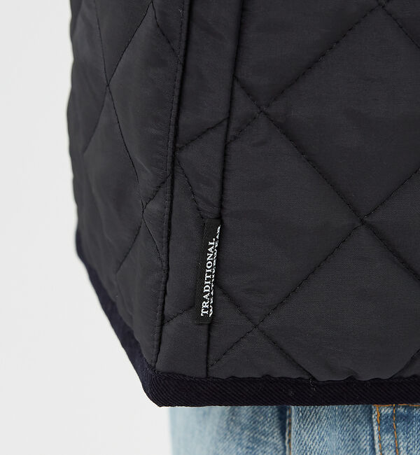 qualite「【TRADITIONAL WEATHERWEAR】キルティングノーカラーブルゾン」|ブルゾン・スタジャン|