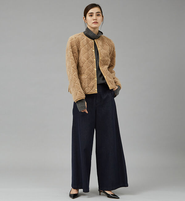 qualite「【TRADITIONAL WEATHERWEAR】キルティングボアブルゾン」|ブルゾン・スタジャン|