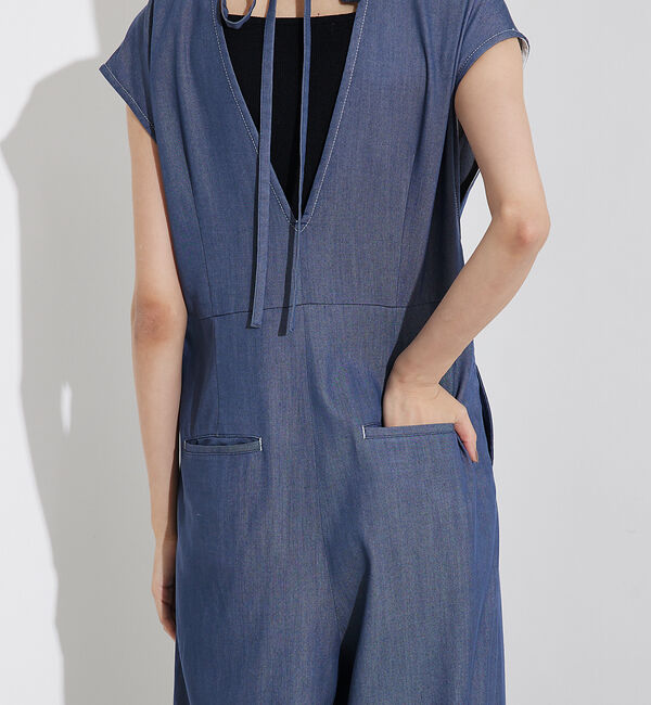 qualite「テンセルデニムオールインワン」|オールインワン|