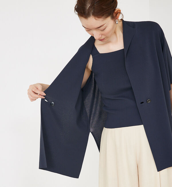 qualite「【セットアップ対応】接触冷感/レーヨンナイロンニットジャケット」|その他|