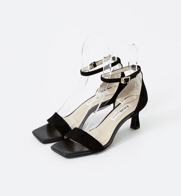 AU BANNISTER「アンクルストラップ スクエアトゥサンダル」|サンダル|