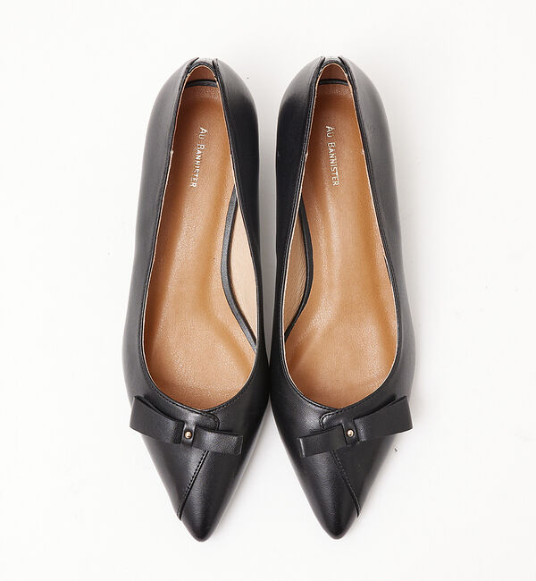 AU BANNISTER「リボンモチーフローヒールパンプス」|パンプス|