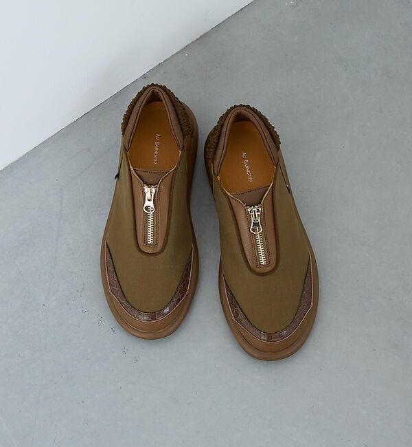 AU BANNISTER「【2WAY】センタージップスニーカー」|スニーカー|ブラウン