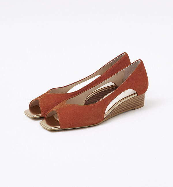 AU BANNISTER「バタフライカット スクエア オープントゥ パンプス」|パンプス|