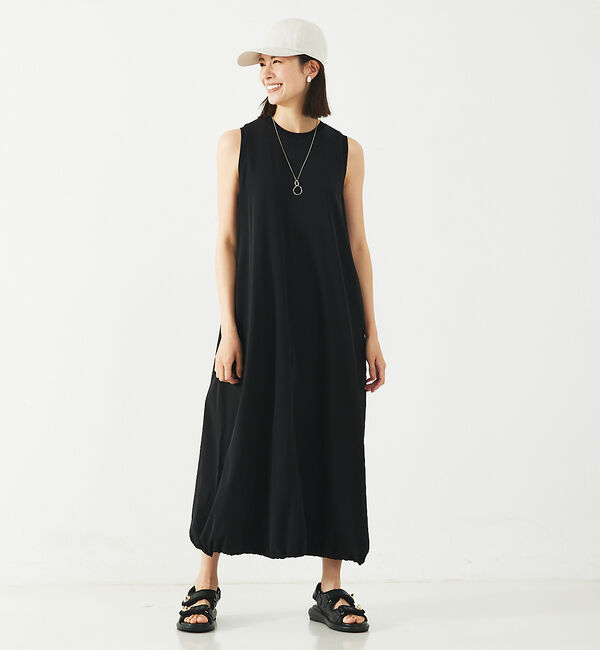 abahouse mavie「【大人のいちまんワンピ】ナイロンストレッチバルーンワンピ」|ワンピース|