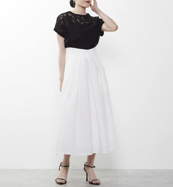 TIARA「タックフレアロングスカート」|スカート|