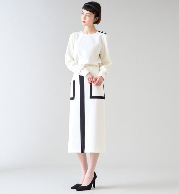 TIARA「バイカラータイトスカート」|スカート|