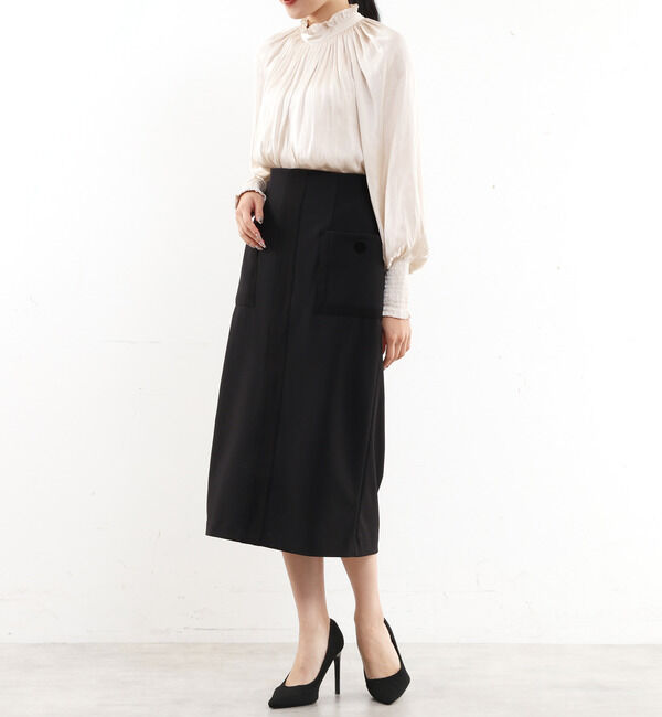 TIARA「バイカラータイトスカート」|スカート|