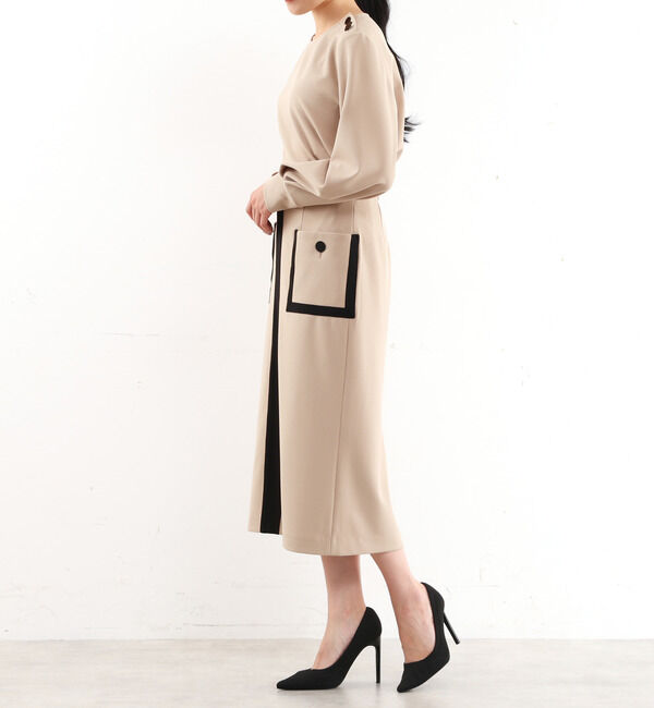 TIARA「バイカラータイトスカート」|スカート|