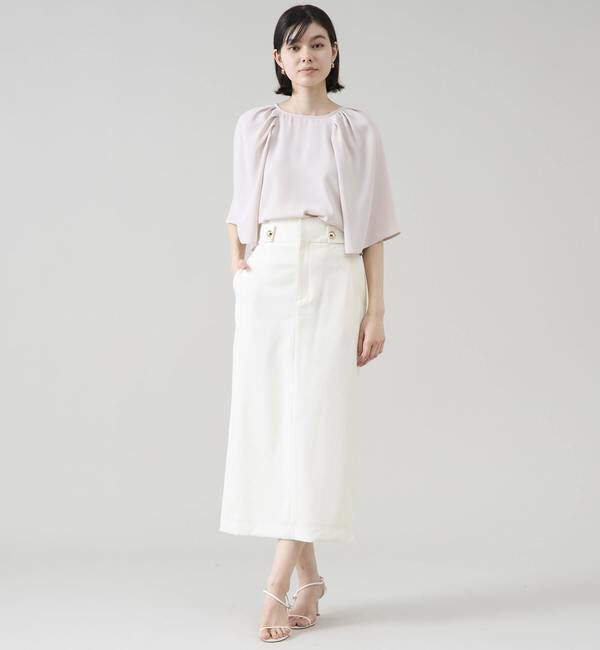 TIARA「ゴールドボタンタイトスカート（セットアップ可）」|スカート|