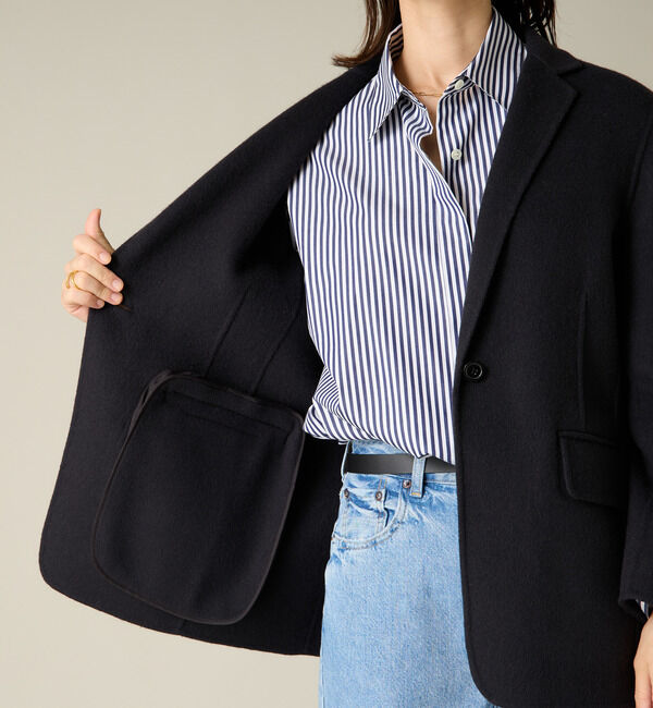 Liesse「ボンディングハーフPコート」|ピーコート|