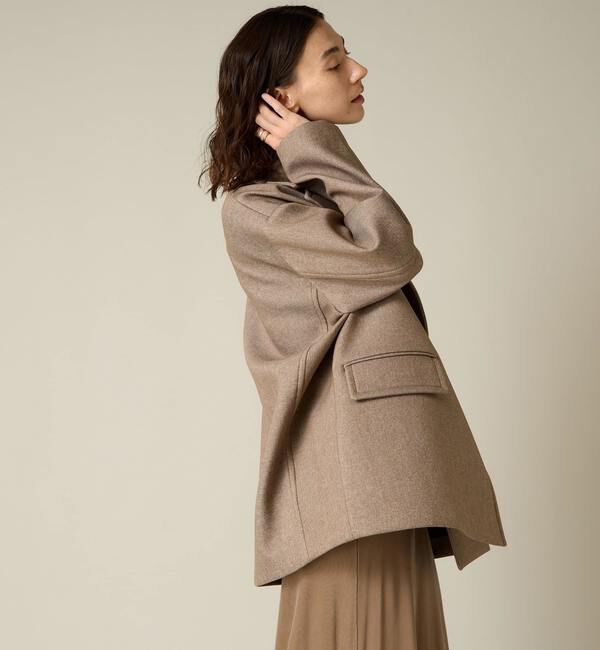 Liesse「ボンディングハーフPコート」|ピーコート|