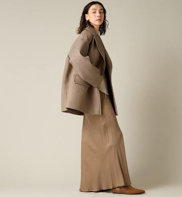 Liesse「ボンディングハーフPコート」|ピーコート|