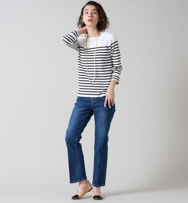 Liesse「袖釦ボートネックニット」|ニット・セーター|