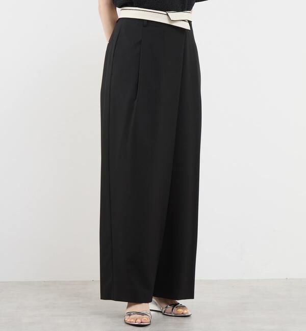 SOFFITTO「ストレッチタックパンツ」|その他|ブラック