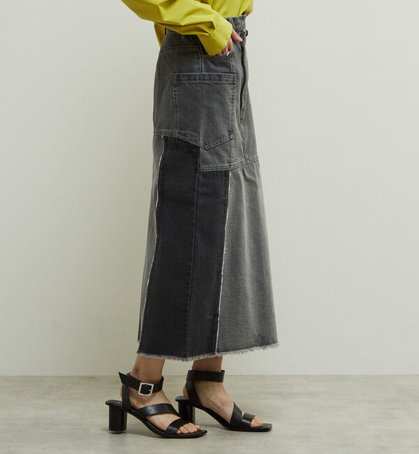 Soffitto「濃淡カラーミディー丈デニムスカート」|スカート|