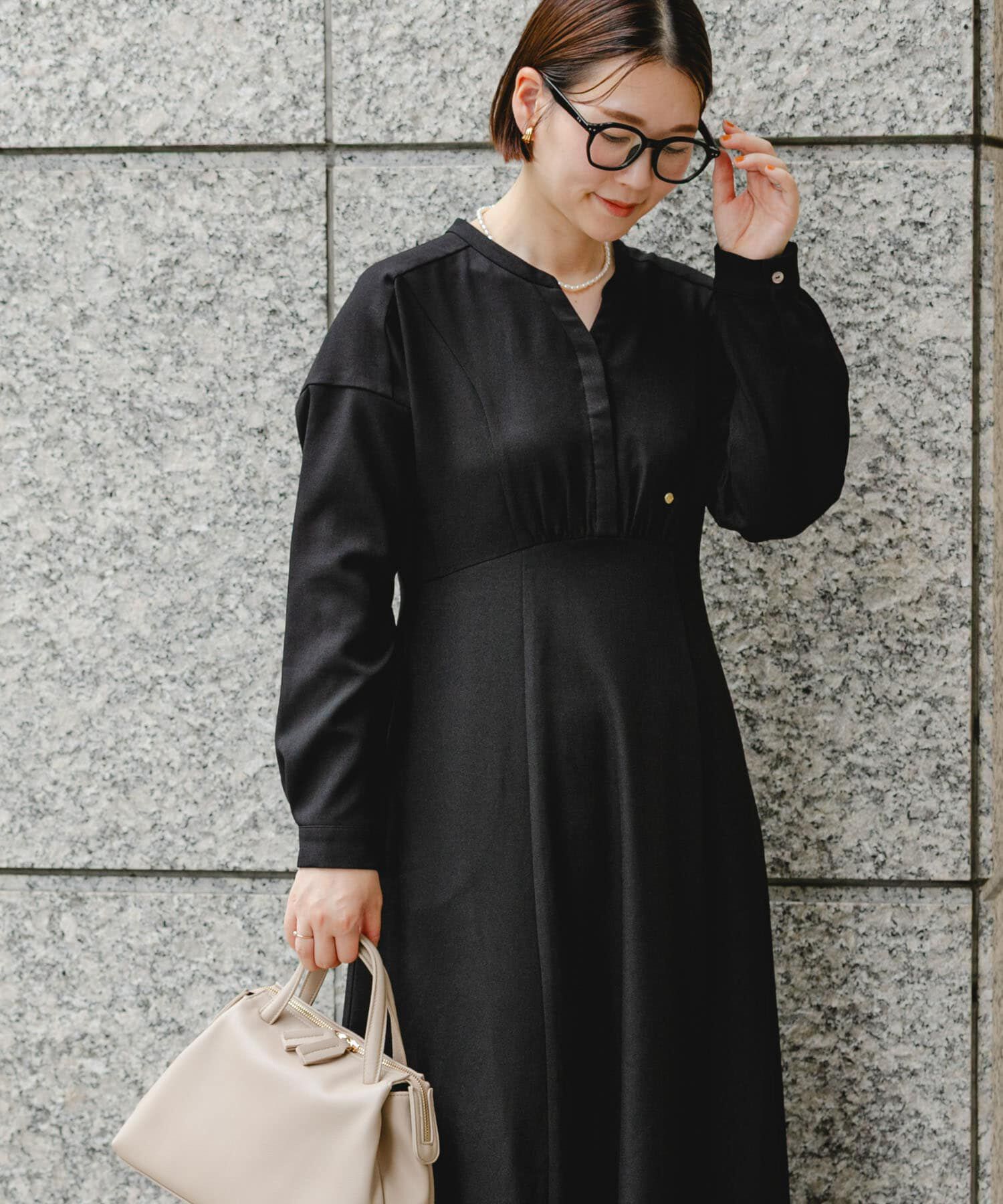 URBAN RESEARCH ROSSO「『UR TECH SMOOTHLUXE』F by ROSSO　キーネックワンピース」|ワンピース|