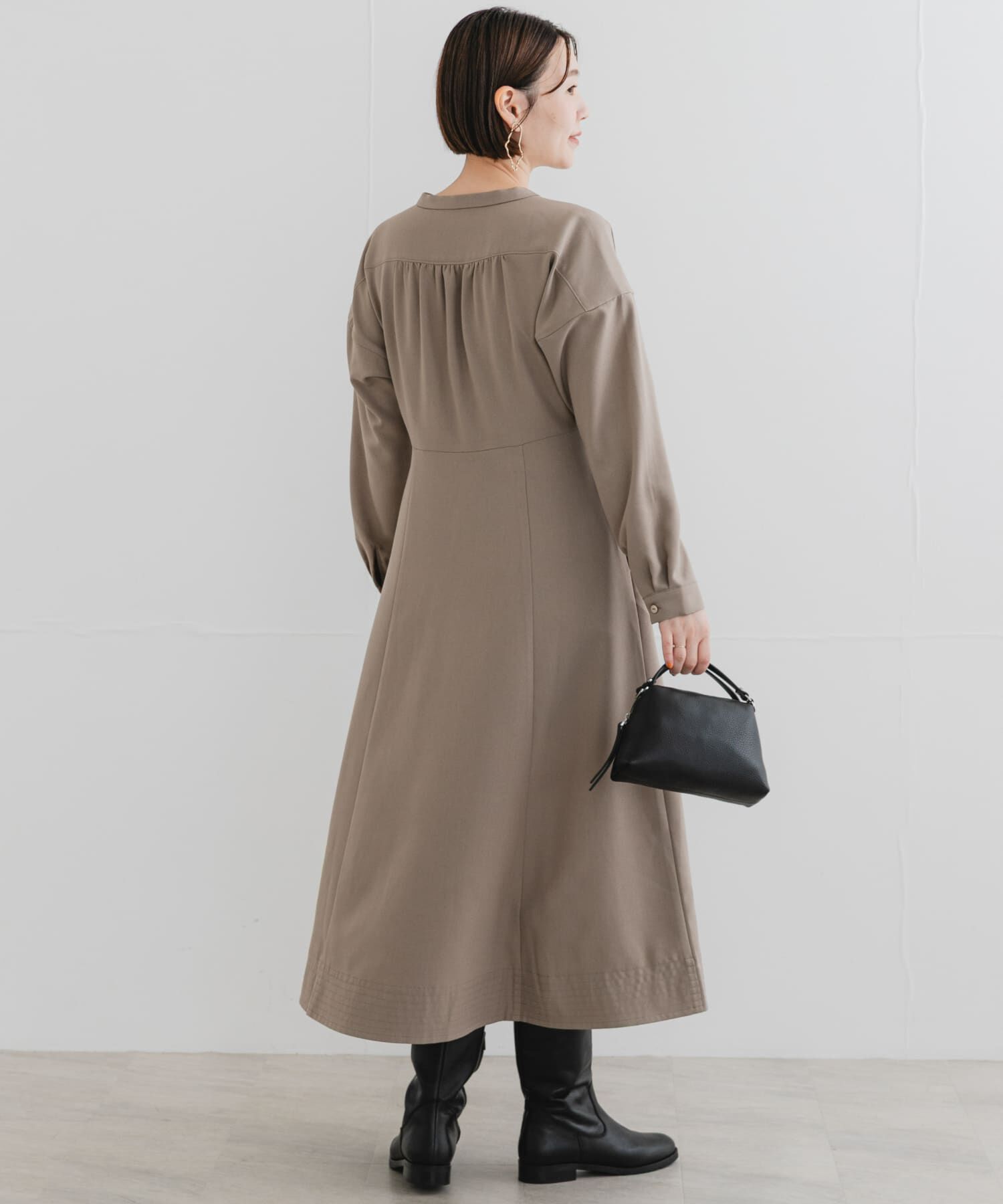 URBAN RESEARCH ROSSO「『UR TECH SMOOTHLUXE』F by ROSSO　キーネックワンピース」|ワンピース|