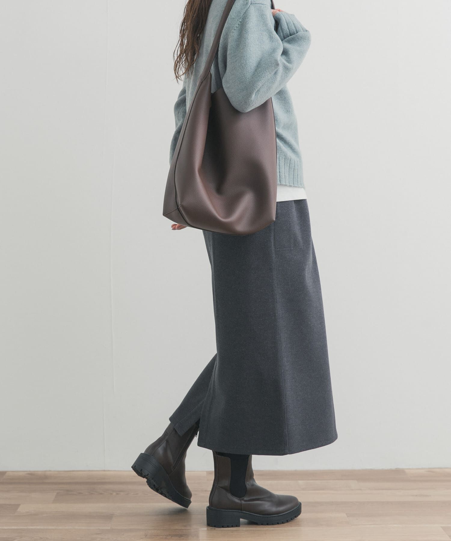 URBAN RESEARCH DOORS「『UR TECH』ニットメルトンスカート」|スカート|