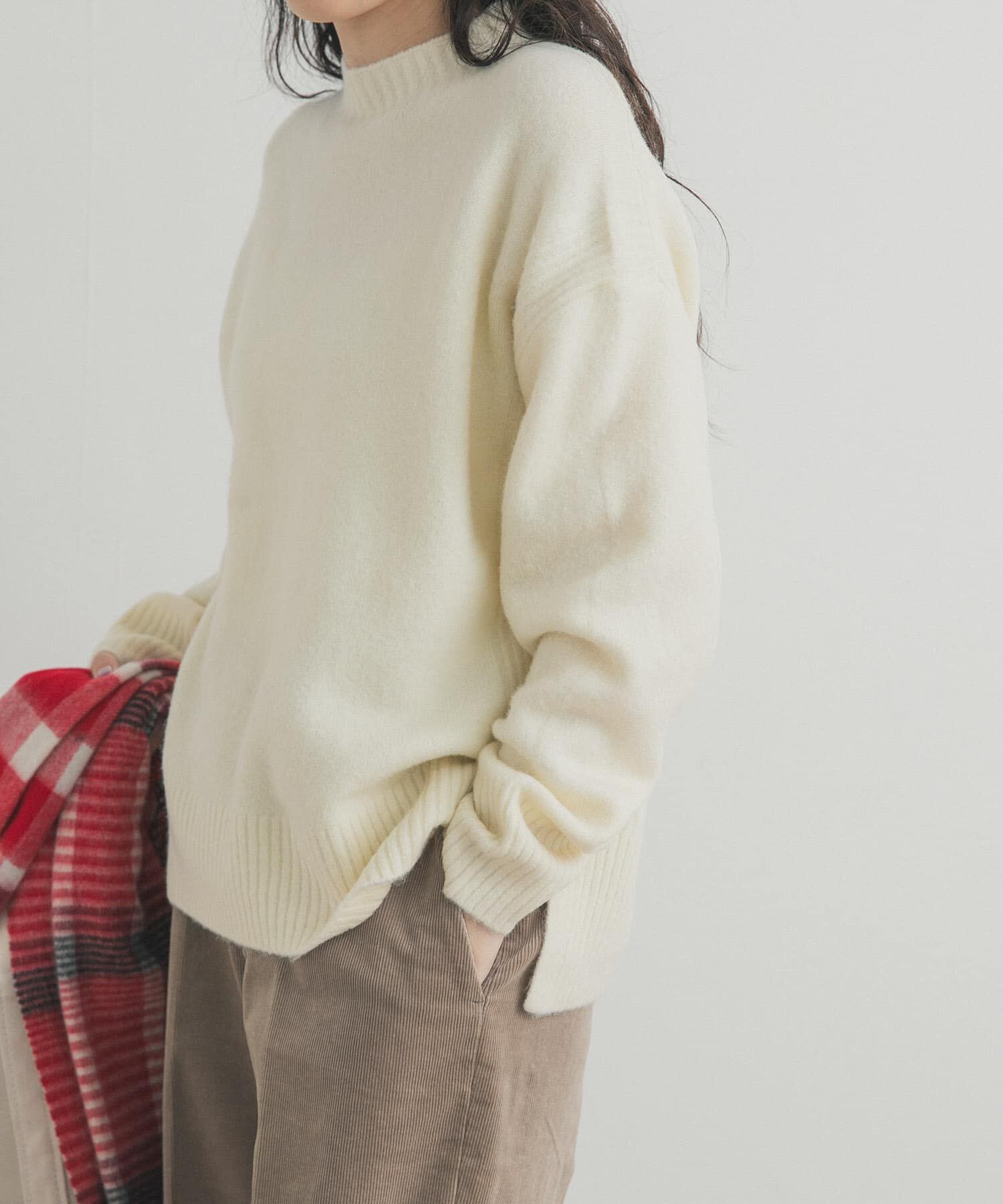 URBAN RESEARCH DOORS「ハイネックサイドスリットニット」|ニット・セーター|