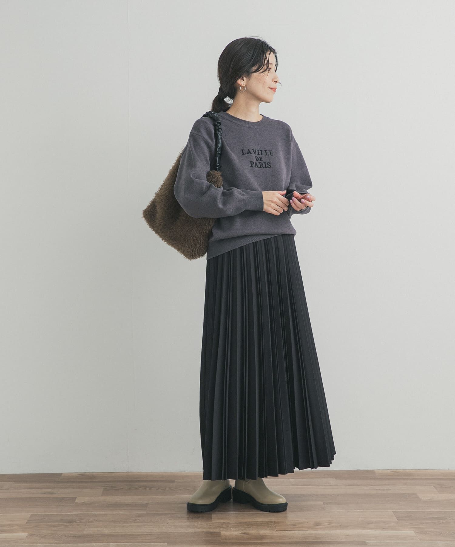 URBAN RESEARCH DOORS「ツイルプリーツスカート」|スカート|