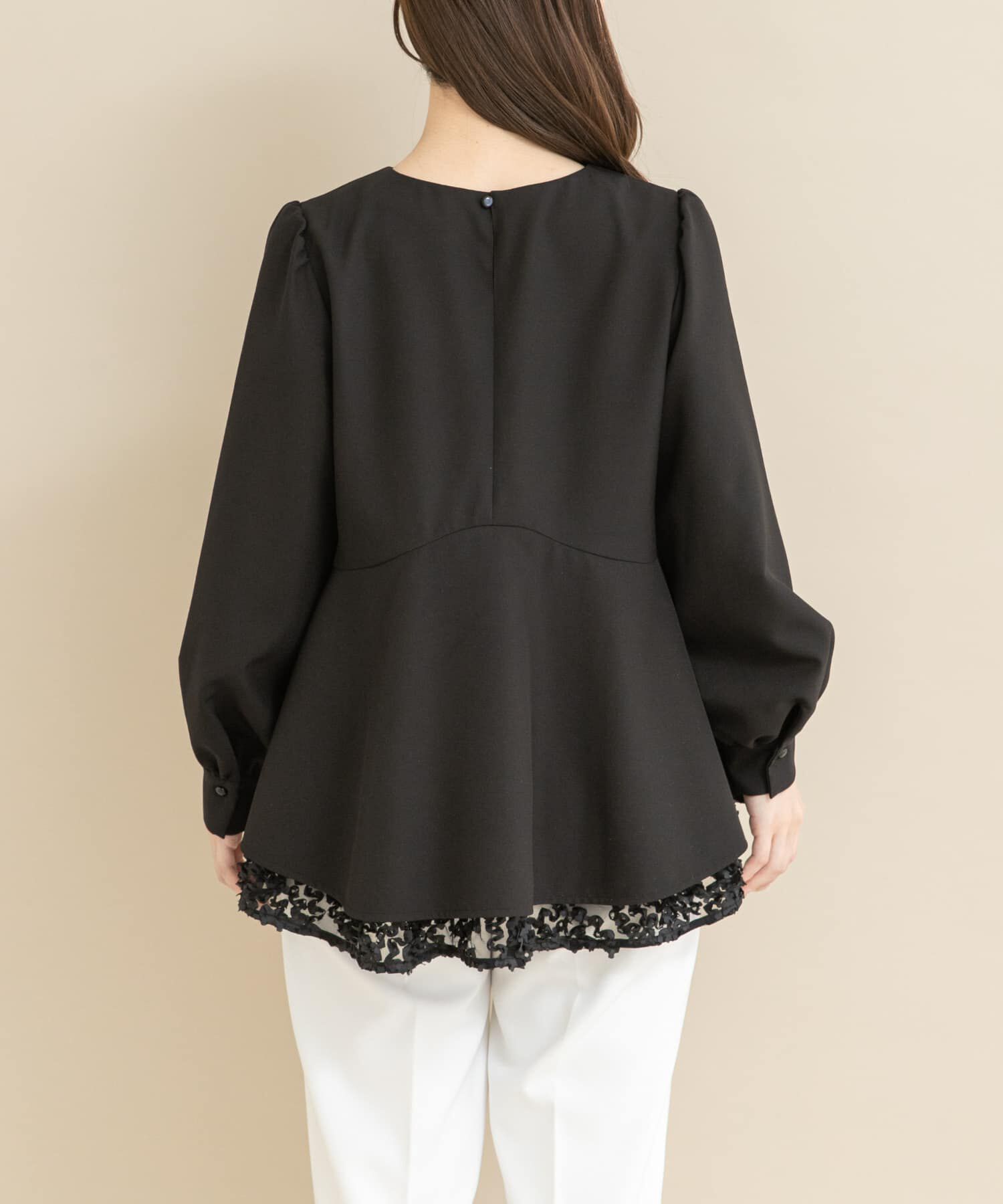 URBAN RESEARCH ROSSO「『WEB限定』レイヤードペプラムブラウス」|シャツ・ブラウス|