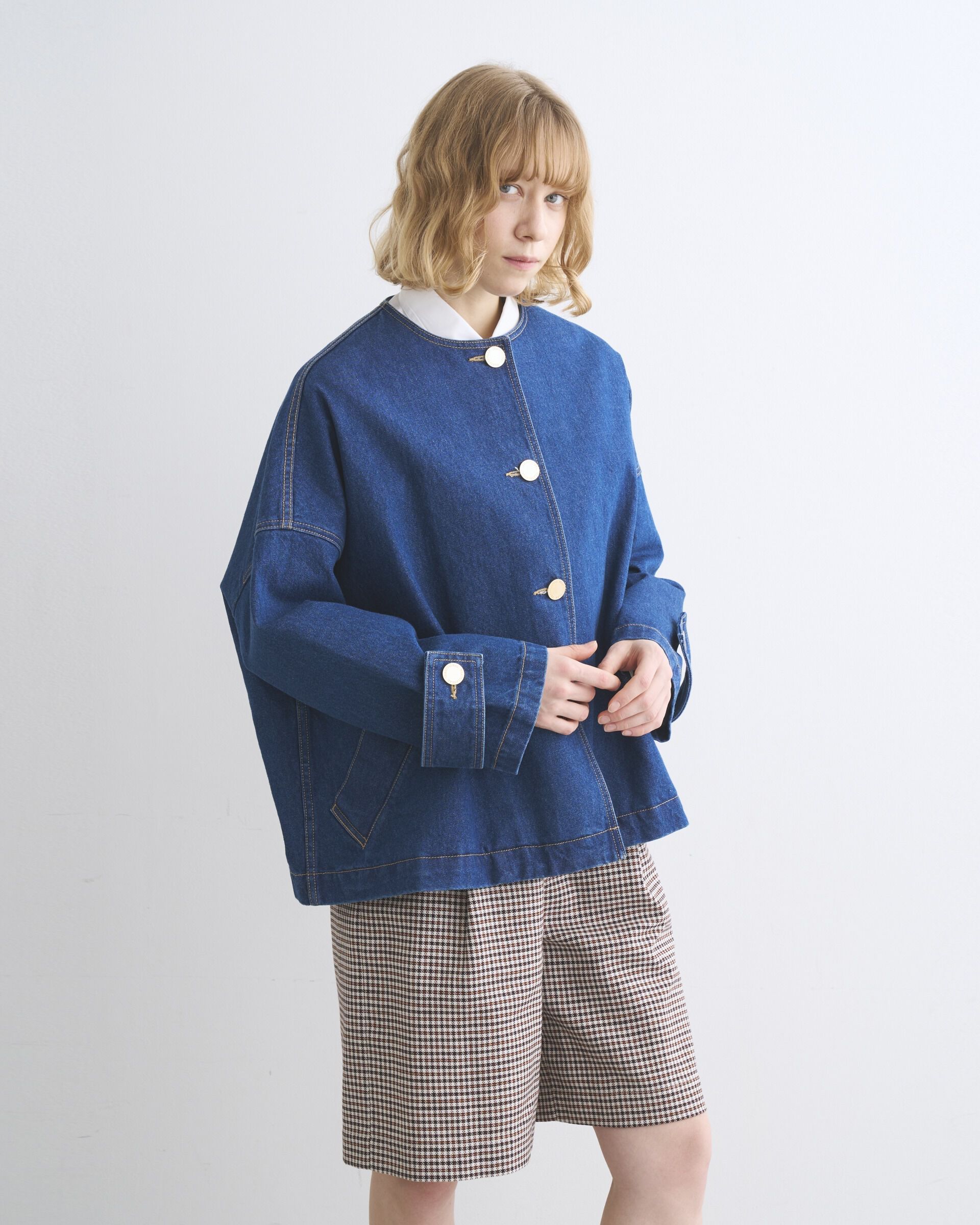 Traditional Weatherwear「MALTON NO COLLAR SHORT DENIM」|その他|