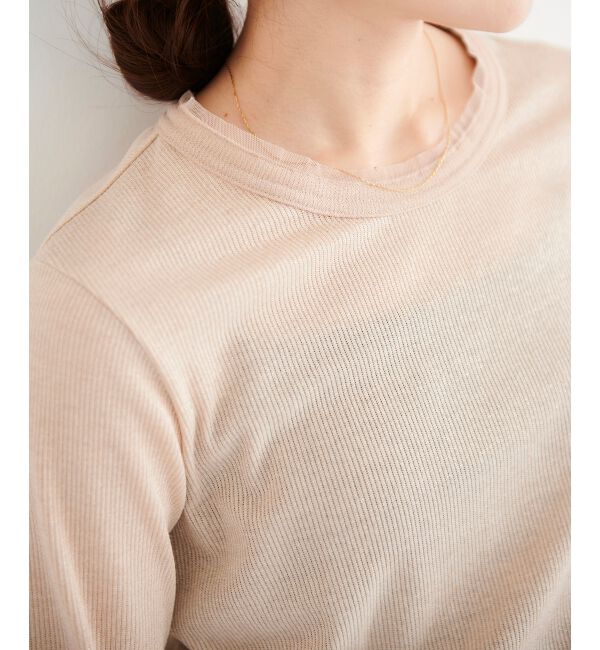 le.coeur blanc「ラメリブカットソー」|Tシャツ・カットソー|