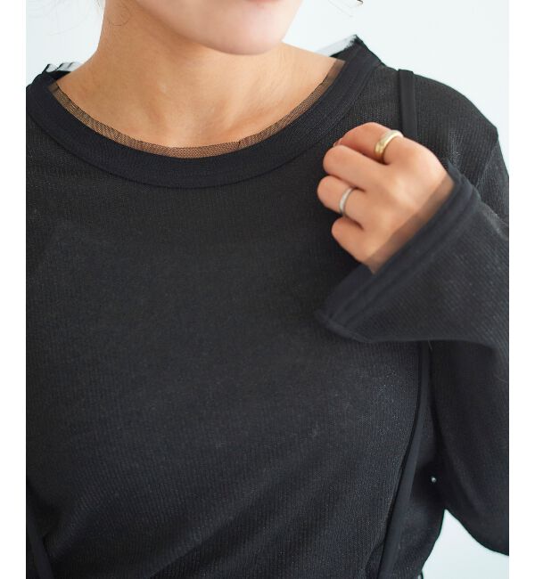 le.coeur blanc「ラメリブカットソー」|Tシャツ・カットソー|