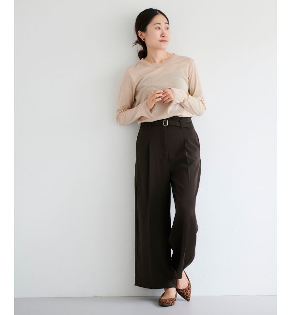 le.coeur blanc「ラメリブカットソー」|Tシャツ・カットソー|