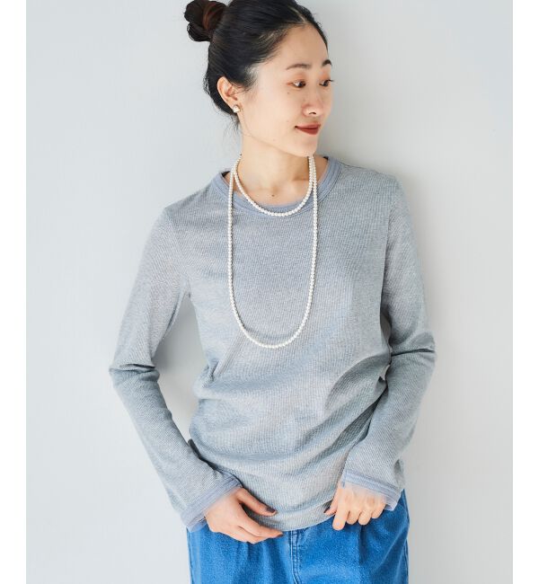 le.coeur blanc「ラメリブカットソー」|Tシャツ・カットソー|