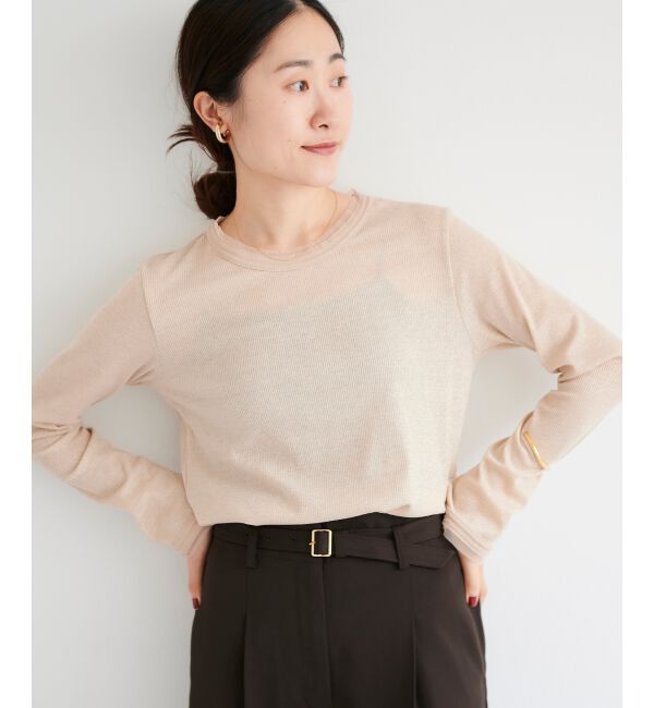 le.coeur blanc「ラメリブカットソー」|Tシャツ・カットソー|