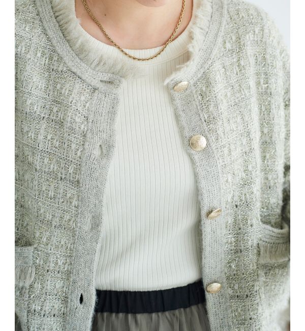 le.coeur blanc「ツイード調ラメニットジャケット」|その他|