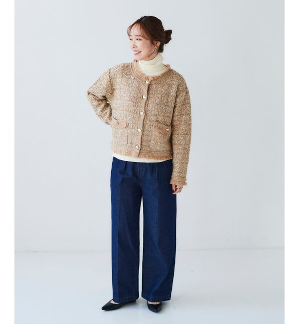 le.coeur blanc「ツイード調ラメニットジャケット」|その他|