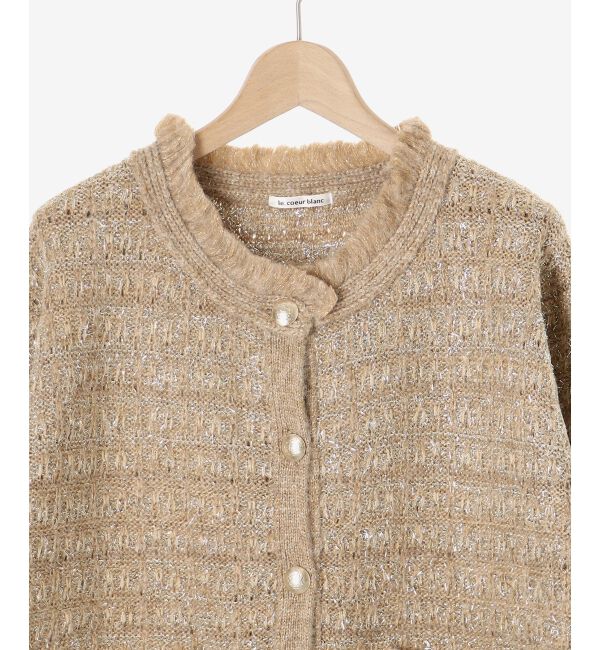 le.coeur blanc「ツイード調ラメニットジャケット」|その他|