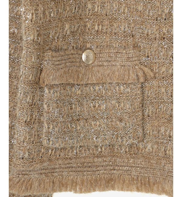 le.coeur blanc「ツイード調ラメニットジャケット」|その他|