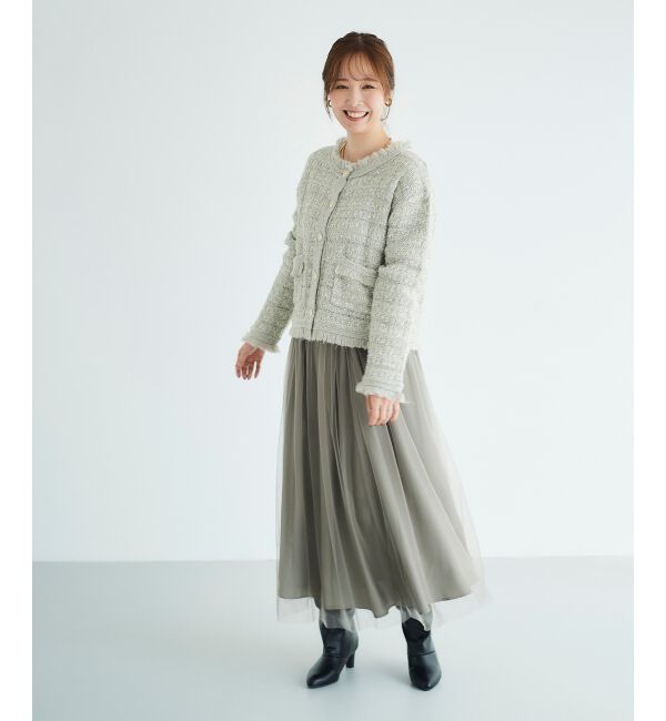 le.coeur blanc「ツイード調ラメニットジャケット」|その他|