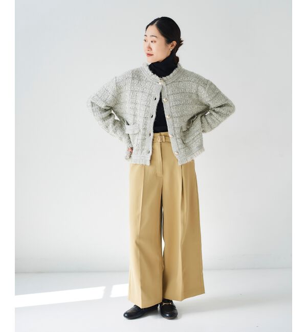 le.coeur blanc「ツイード調ラメニットジャケット」|その他|