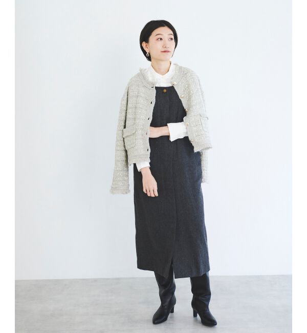 le.coeur blanc「ツイード調ラメニットジャケット」|その他|
