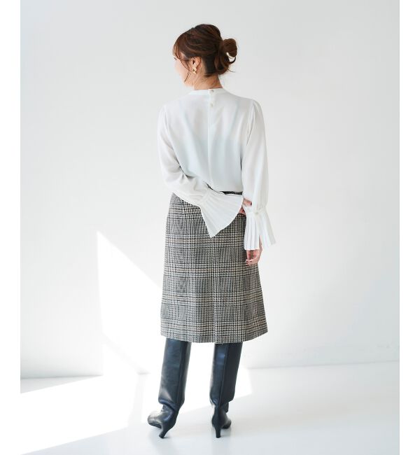 le.coeur blanc「チェックトラペーズスカート」|スカート|