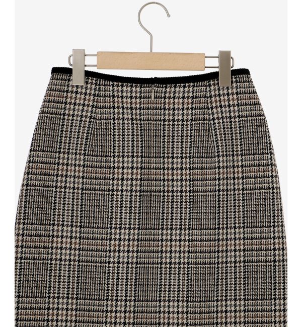 le.coeur blanc「チェックトラペーズスカート」|スカート|