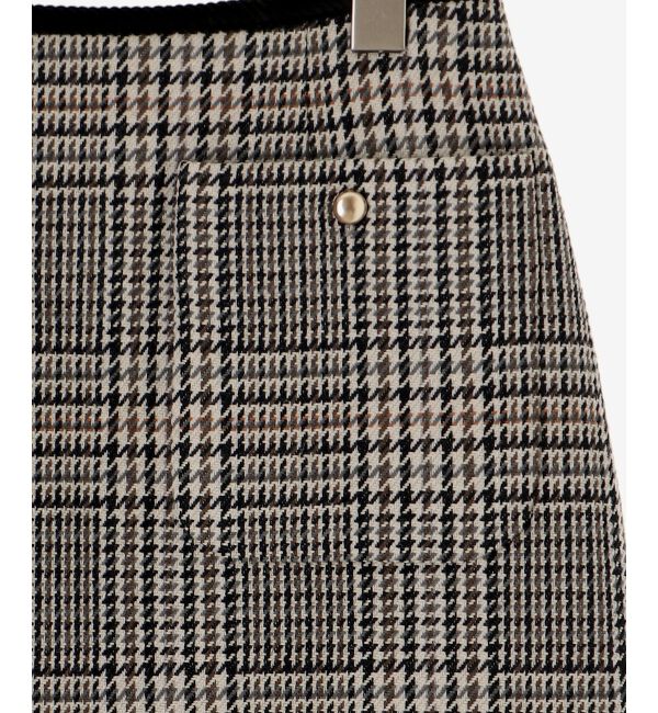 le.coeur blanc「チェックトラペーズスカート」|スカート|