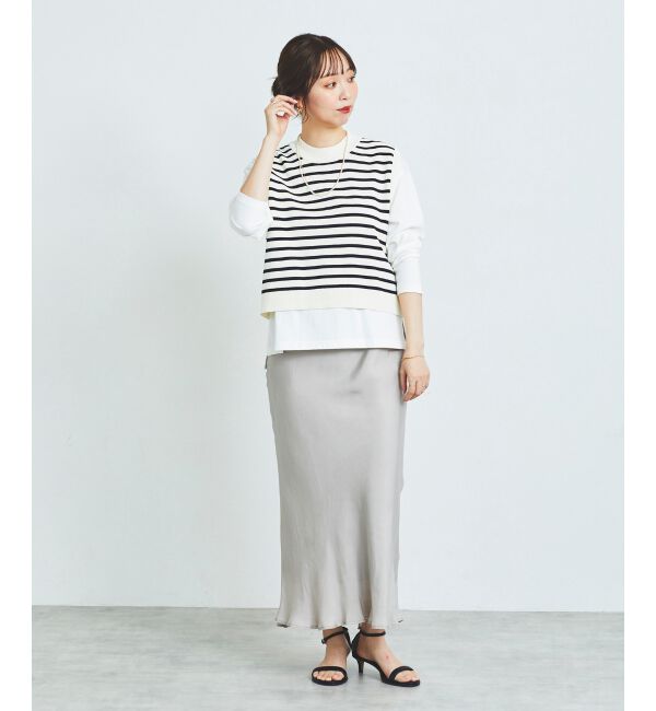  「ブラウスレイヤードニットベスト」|ベスト・ジレ|