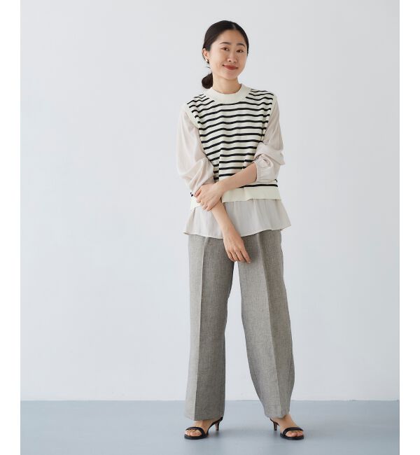  「ブラウスレイヤードニットベスト」|ベスト・ジレ|