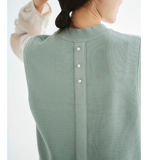  「ブラウスレイヤードニットベスト」|ベスト・ジレ|