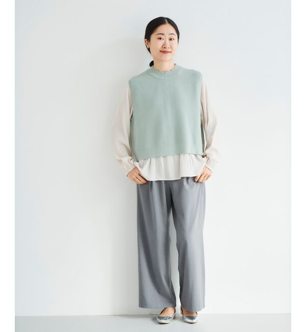  「ブラウスレイヤードニットベスト」|ベスト・ジレ|