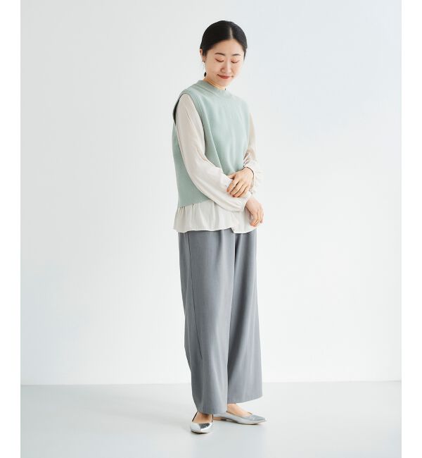  「ブラウスレイヤードニットベスト」|ベスト・ジレ|