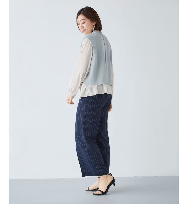  「ブラウスレイヤードニットベスト」|ベスト・ジレ|